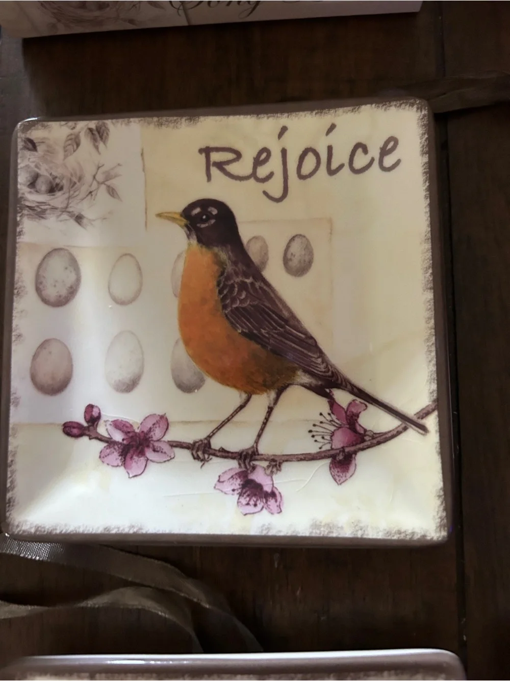 Source Unknown Birds Wall Art Panel - Blue, Yellow, Red, Brown